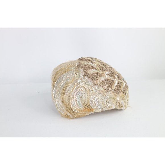 Vintage 20s Flapper Girl Beaded Sequined Casque Helmet Hat Cap USA Womens 23 main image 6